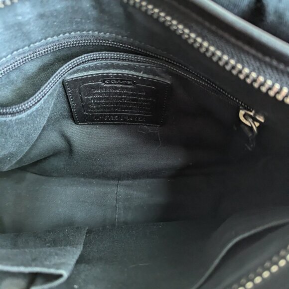 Coach Patricia Black Leather Legacy Shoulder Bag D1276-19921 EUC - Picture 8 of 10